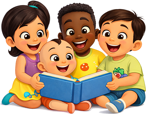 Kids playing with Elefaanty characters